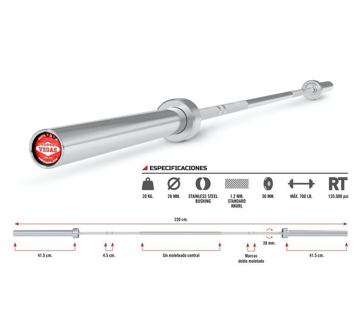 BARRA VEGAS CROSSTRAINING 220 CM.